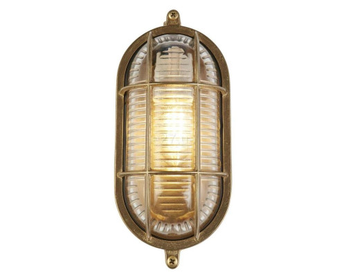 Настінний світильник Searchlight 20361PB Bulkhead Outdoor Light - Solid Brass, IP64