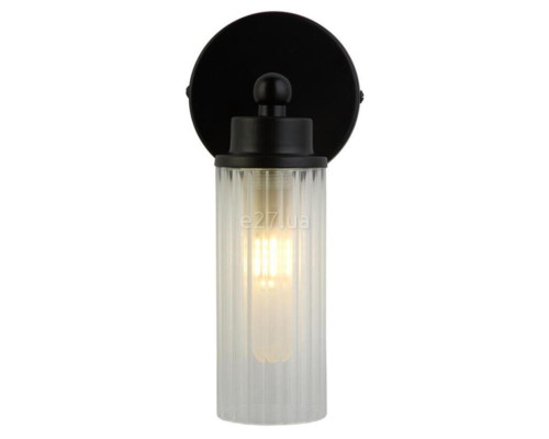 Бра Searchlight 29981BK Imperial 1Lt Wall Light, Matt Black Metal & Clear Ribbed Gla