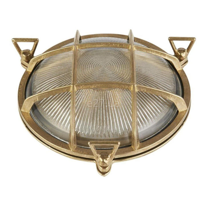 Настінний світильник Searchlight 30361PB Bulkhead Round Outdoor Light - Solid Brass,IP64 · Searchlight · searchlight-30361pb