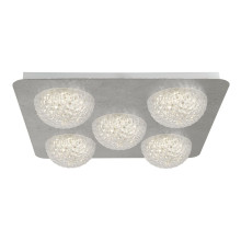 Люстра Searchlight 32511-5SI Celestia 5Lt LED Flush Ceiling Light - Silver Leaf & Acrylic, 6.5 Вт, 3000 лм, 3000K · Searchlight · searchlight-32511-5si