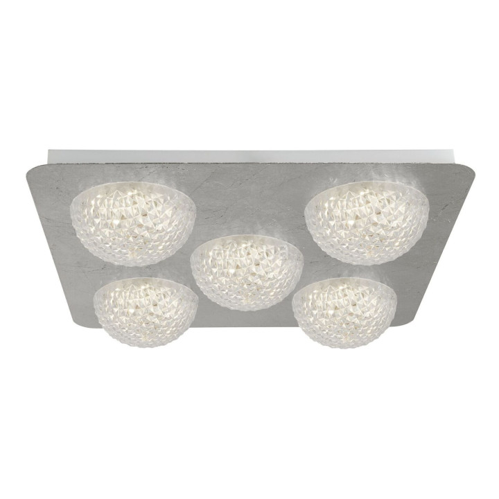 Люстра Searchlight 32511-5SI Celestia 5Lt LED Flush Ceiling Light - Silver Leaf & Acrylic, 6.5 Вт, 3000 лм, 3000K · Searchlight · searchlight-32511-5si