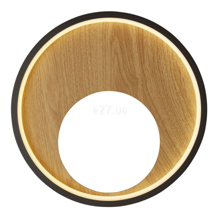 Бра Searchlight 36303-1BK Curio LED Wall Lamp - Black With Wood Effect, 11 Вт, 316 лм, 3000K · Searchlight · searchlight-36303-1bk