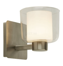 Бра Searchlight 6051SN Bolivia Wall Light - Satin Nickel Glass, IP44