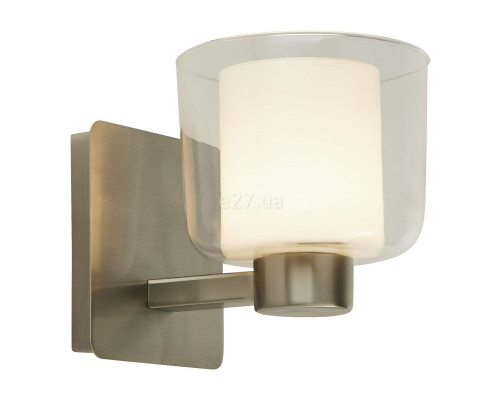 Бра Searchlight 6051SN Bolivia Wall Light - Satin Nickel Glass, IP44
