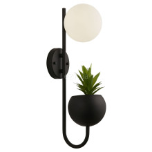 Бра Searchlight 61220BK x Lunar Wall Light - Black With Plant · Searchlight · searchlight-61220bk