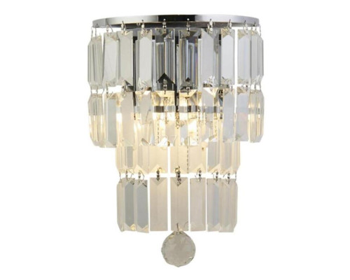 Бра Searchlight 61321-2CC Empire 2LT Wall Light, Chrome with Clear Crystal