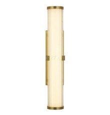 Підсвітка для дзеркала Searchlight 63124-1GO Clamp Wall Light - Gold Metal, Ribbed Clear & Opal Diffuser, 7 Вт, 561 лм, 3000К