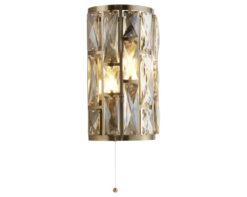 Бра Searchlight 6582-2AB Bijou 2Lt Wall Light - Antique Brass & Champagne Glass