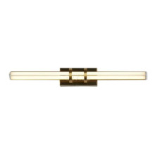 Підсвітка для дзеркала Searchlight 66412SB Parma LED Wall Light, Satin Brass Metal & Clear Glass, 10 Вт, 432 лм, 3000К · Searchlight · searchlight-66412sb