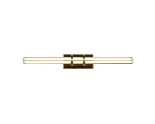 Підсвітка для дзеркала Searchlight 66412SB Parma LED Wall Light, Satin Brass Metal & Clear Glass, 10 Вт, 432 лм, 3000К