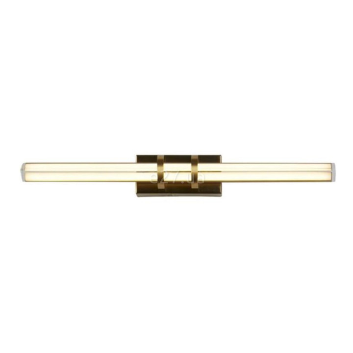 Підсвітка для дзеркала Searchlight 66412SB Parma LED Wall Light, Satin Brass Metal & Clear Glass, 10 Вт, 432 лм, 3000К · Searchlight · searchlight-66412sb