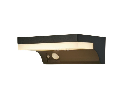 Настінний світильник Searchlight 67417BK Solar Wall Light - Black Metal & Frost PC, 2 Вт, 170 лм, 3000K