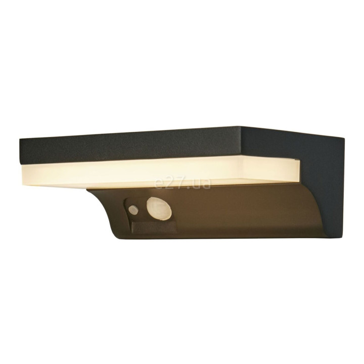 Настінний світильник Searchlight 67417BK Solar Wall Light - Black Metal & Frost PC, 2 Вт, 170 лм, 3000K · Searchlight · searchlight-67417bk