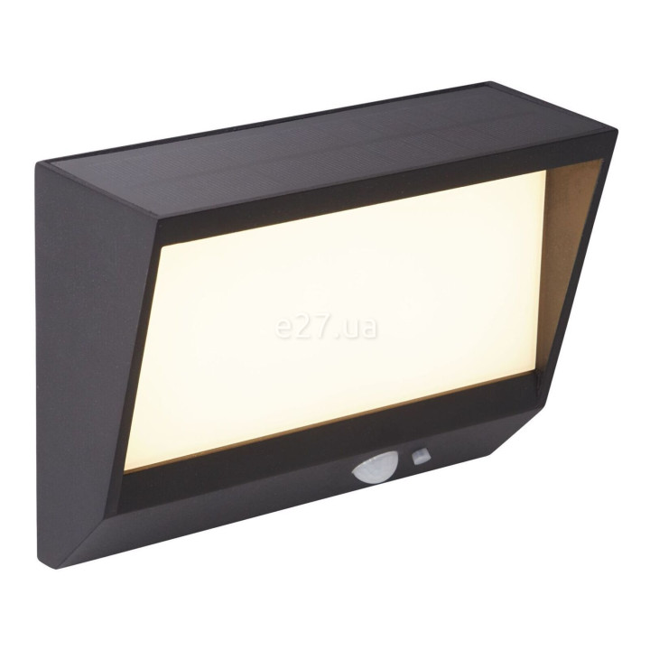 Настінний світильник Searchlight 67418BK Solar Wall Light - Black Metal & Frost PC, 2 Вт, 120 лм, 3000K · Searchlight · searchlight-67418bk
