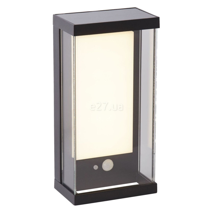 Настінний світильник Searchlight 67419BK Solar Wall Light - Black Metal & Frost PC, 2 Вт, 90 лм, 3000K · Searchlight · searchlight-67419bk