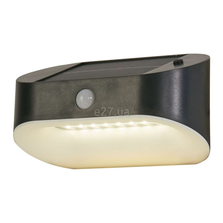 Настінний світильник Searchlight 67421BK-PIR Solar LED Wall Light with PIR - Grey ABS & Clear PC, 1.2 Вт, 120 лм, 3000K · Searchlight · searchlight-67421bk-pir