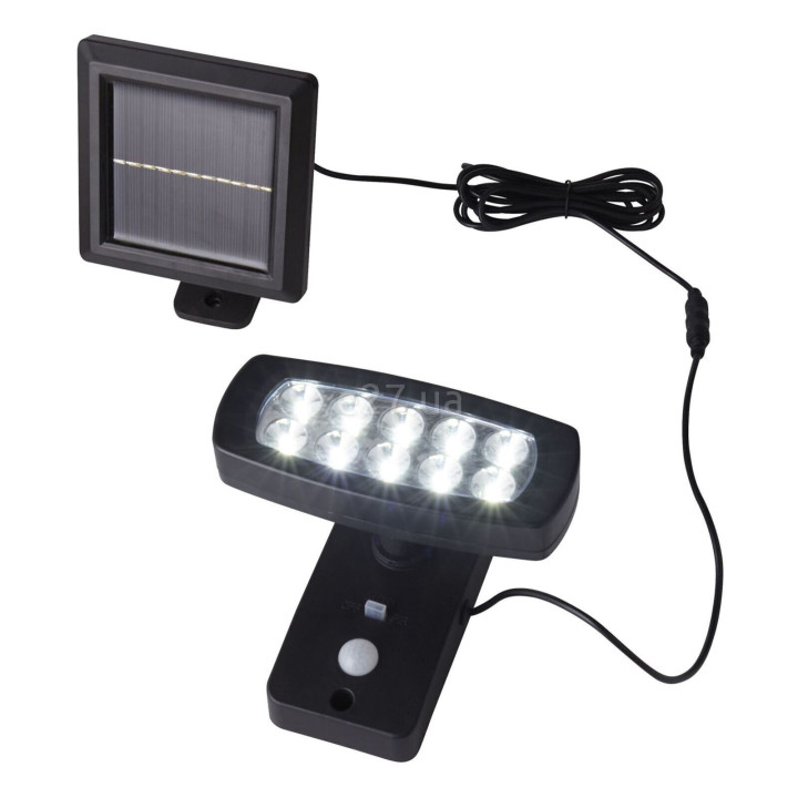 Настінний світильник Searchlight 67423BK-PIR Solar LED Wall Light - Black ABS & Clear PC, 2.5 Вт, 250 лм, 3000K · Searchlight · searchlight-67423bk-pir