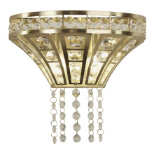 Бра Searchlight 68510-2SB Gemma 2Lt Wall Light - Satin Brass with Clear Crystal · Searchlight · searchlight-68510-2sb