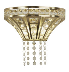 Бра Searchlight 68510-2SB Gemma 2Lt Wall Light - Satin Brass with Clear Crystal