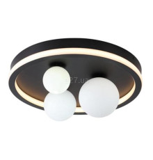 Люстра Searchlight 73380BK Trident 3Lt LED Flush, Black Metal and Opal Glass Balls