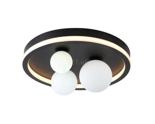 Люстра Searchlight 73380BK Trident 3Lt LED Flush, Black Metal and Opal Glass Balls