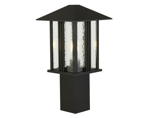Парковий світильник Searchlight 7925-450 Venice 450mm Outdoor Post - Black Metal With Water Glass,IP44