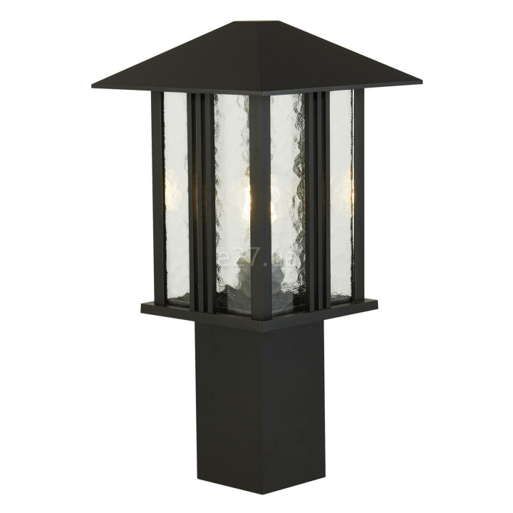 Парковий світильник Searchlight 7925-450 Venice 450mm Outdoor Post - Black Metal With Water Glass,IP44 · Searchlight · searchlight-7925-450