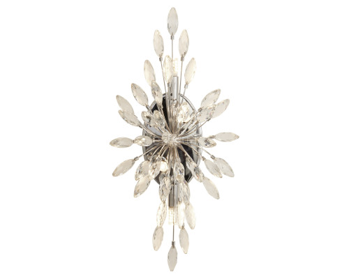 Бра Searchlight 86012-4CC Peacock 4Lt Wall Light - Chrome with Clear Crystal