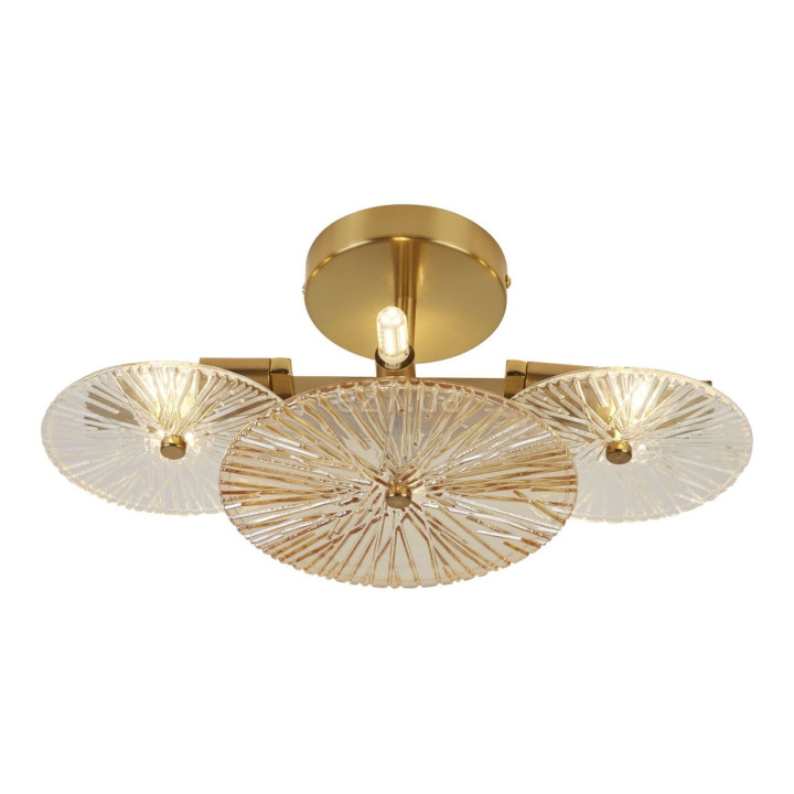 Люстра Searchlight 88210-6BZ Wagon Wheel 6Lt Semi Flush/Wall-Bronze, Clear & Amber Glass · Searchlight · searchlight-88210-6bz