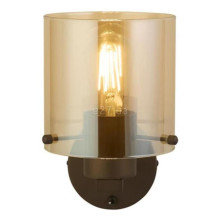 Бра Searchlight 88912-1MO Sweden 1Lt Wall Light - Mocha Metal & Amber Glass · Searchlight · searchlight-88912-1mo