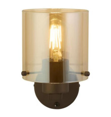 Бра Searchlight 88912-1MO Sweden 1Lt Wall Light - Mocha Metal & Amber Glass