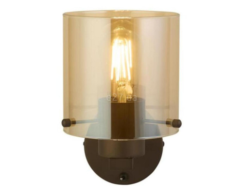 Бра Searchlight 88912-1MO Sweden 1Lt Wall Light - Mocha Metal & Amber Glass