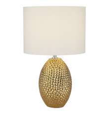 Настільна лампа Searchlight EU1034-1GO Nadine Table Lamp - Gold Ceramic & Cream Shade