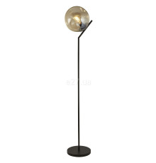 Торшер Searchlight EU22122-1BK Punch Floor Lamp - Black with Punched Champagne Glass