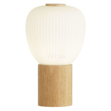 Настільна лампа Searchlight EU31410-1NA Ella Table Lamp - wood with opal ribbed glass shade · Searchlight · searchlight-eu31410-1na