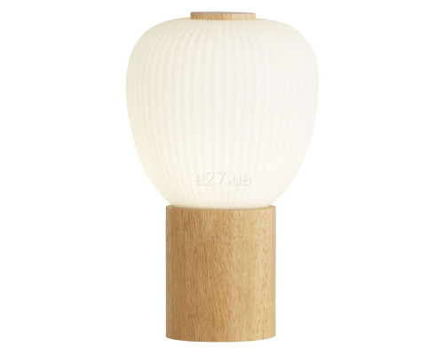 Настільна лампа Searchlight EU31410-1NA Ella Table Lamp - wood with opal ribbed glass shade