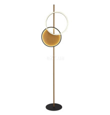 Торшер Searchlight EU36302-1BK Curio LED Floor Lamp - Black With Wood Effect, 28 Вт, 521 лм, 3000K