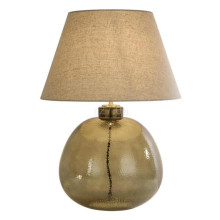 Настільна лампа Searchlight EU44651GR Zenith 1Lt Table Lamp, Green Glass with Natural Linen Shade · Searchlight · searchlight-eu44651gr