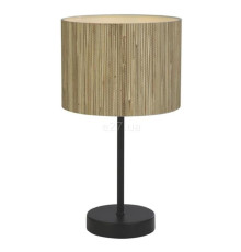 Настільна лампа Searchlight EU49712BK Meadow 1Lt Table Lamp, Natural Grass Shade and Black Metal