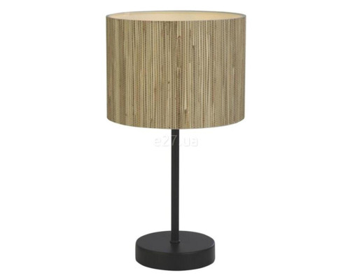 Настільна лампа Searchlight EU49712BK Meadow 1Lt Table Lamp, Natural Grass Shade and Black Metal