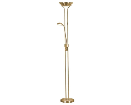 Торшер Searchlight EU5430SB Mother & Child LED Dimmable Floor Lamp - Satin Brass, 15.41 Вт, 1887 лм, 3000К