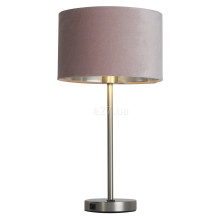 Настільна лампа Searchlight EU58911PI Finn Table Lamp - Satin Nickel, Pink Velvet Shade · Searchlight · searchlight-eu58911pi