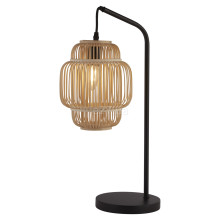 Настільна лампа Searchlight EU60095BK x Java Table Lamp - Black with Bamboo Frame Shade · Searchlight · searchlight-eu60095bk