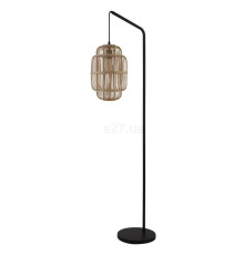 Торшер Searchlight EU60096BK x Java Floor Lamp - Black with Bamboo Frame Shade