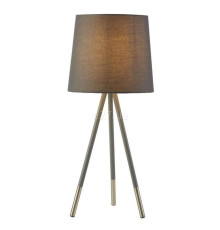 Настільна лампа Searchlight EU60421GY Rio Table Lamp - Grey Base/Satin Silver Feet & Grey Shade