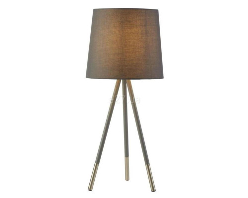 Настільна лампа Searchlight EU60421GY Rio Table Lamp - Grey Base/Satin Silver Feet & Grey Shade