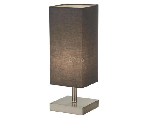 Настільна лампа Searchlight EU60424SS Valley Table Lamp - Satin Silver & Dark Grey Shade