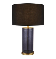 Настільна лампа Searchlight EU60715BL x Liberty Table Lamp - Blue Glass with Black Shade