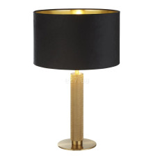 Настільна лампа Searchlight EU65721BK London Table Lamp - Knurled Gold, Black Velvet Shade