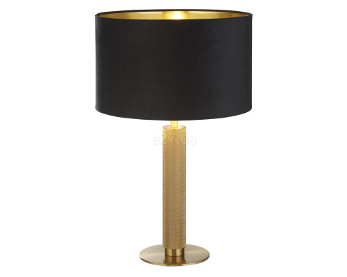 Настільна лампа Searchlight EU65721BK London Table Lamp - Knurled Gold, Black Velvet Shade